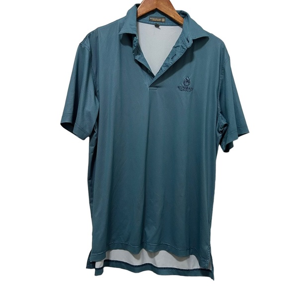 Peter Millar Summer Comfort Medium Polo Logo Blue Napa Silverado Resort - Picture 1 of 9